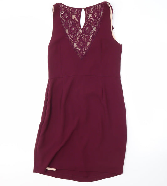 Oasis Women's Purple Short Sleeveless Cocktail Dress