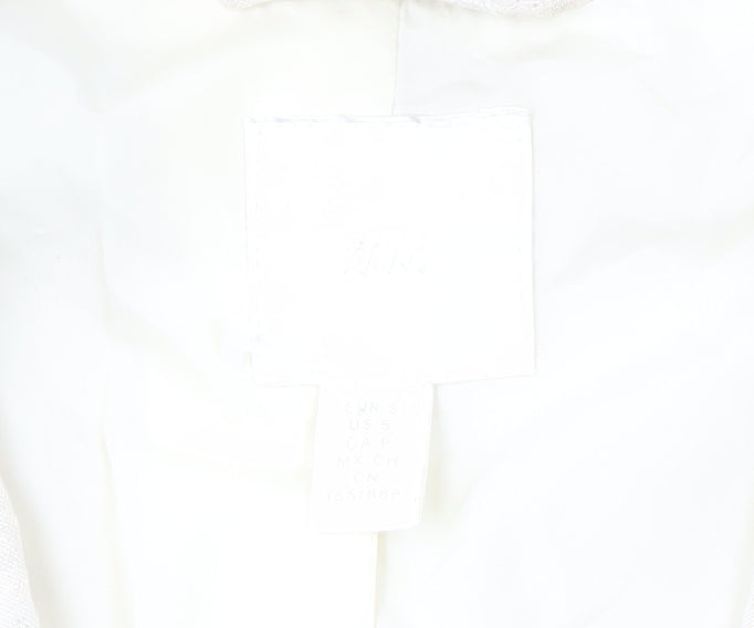 H&M Women's Ivory Linen Blazer Size 8
