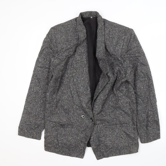 Michelle Stuart Women's Black Flecked Blazer Size 8