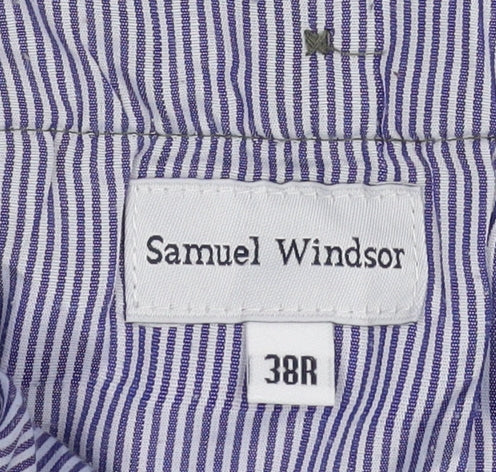 Samuel Windsor Men's Brown Corduroy Trousers - 38R Straight Fit