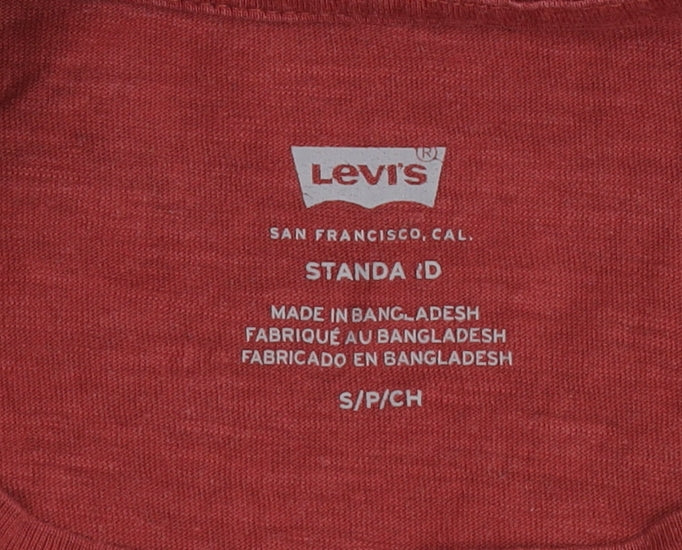 Levi's Men's Red Crew Neck T-Shirt Size S