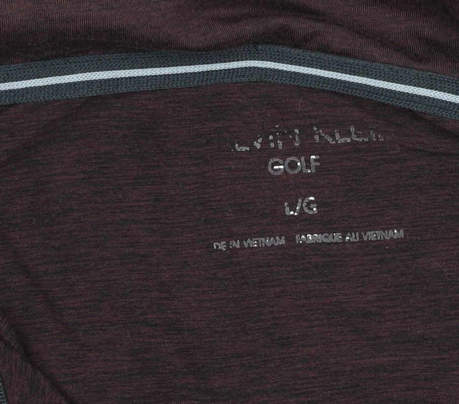 Calvin Klein Men's Brown Polo Shirt L Golf Style