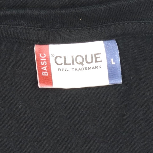 Clique Men's Black Graphic T-Shirt - Size L