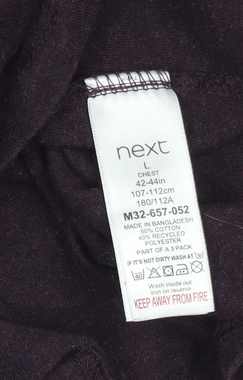 Next Men's Black Crew Neck T-Shirt L