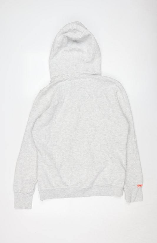 Superdry Women's Grey Hoodie Size L, Cotton Blend