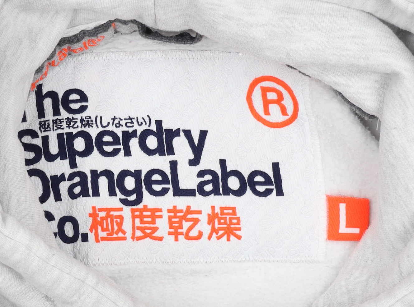 Superdry Women's Grey Hoodie Size L, Cotton Blend