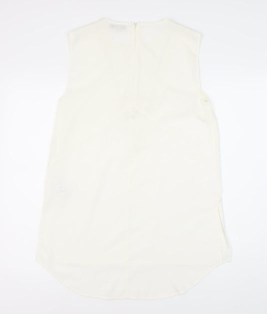 Womens UK Size 10 Marks and Spencer White Basic Tank