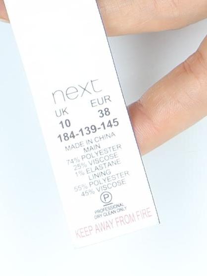 Next Women's Grey Blazer, Classic, Size 10, Herringbone