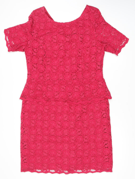 Additional front view of Kaliko Women's Red Bodycon Dress, size 18