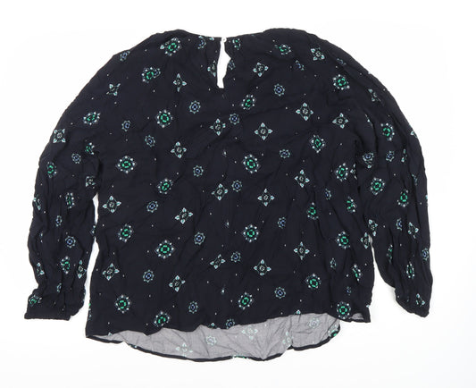 Womens UK Size 10 Marks and Spencer Blue Basic Blouse