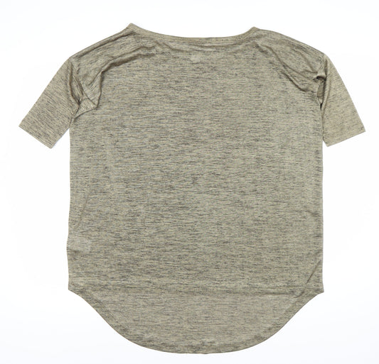 Womens UK Size 2XS H&M Brown Basic T-Shirt