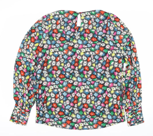Womens UK Size 12 NEXT Multicoloured Basic Blouse