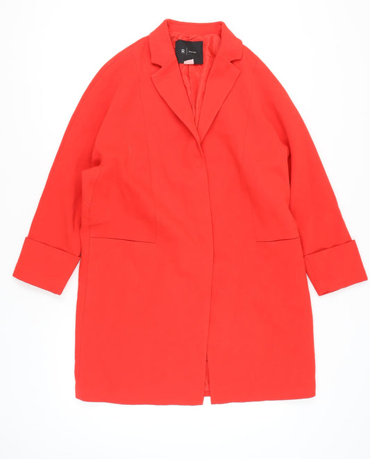 Womens UK Size 14 La Redoute Red Overcoat