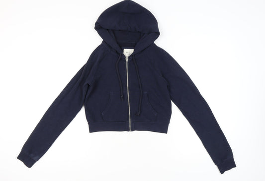 Womens UK Size M Abercrombie & Fitch Blue Full Zip Hoodie