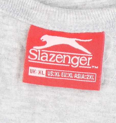 Slazenger Men's Grey XL Sleeveless T-Shirt, Cotton-Viscose Blend