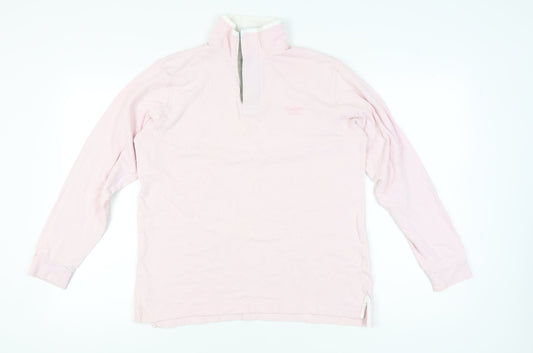 Womens UK Size S Cotton Traders Pink Pullover Sweatshirt