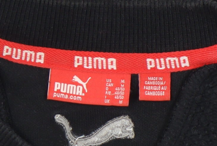 Mens UK Size M PUMA Black Pullover Sweatshirt