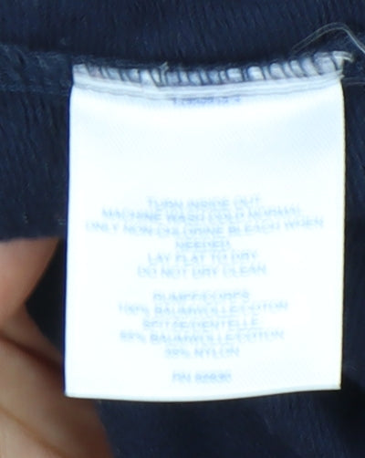 Lands' End Women's Blue Lace Blouse Size M