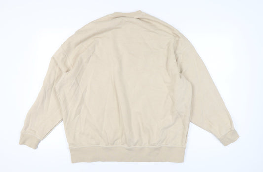 Nike Unisex Beige XS Sweatshirt Crew Neck Logo Casual