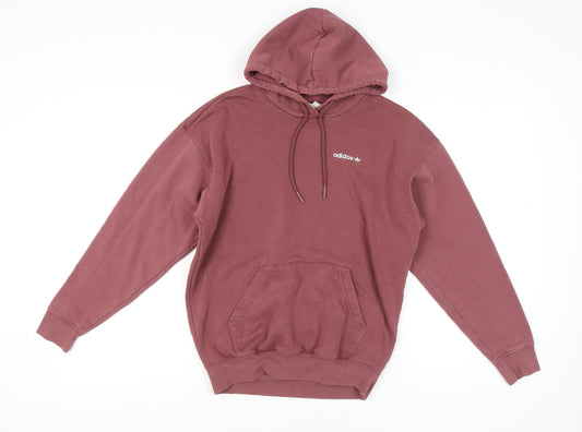Additional front view of Adidas Women's Brown Pullover Hoodie, size 6