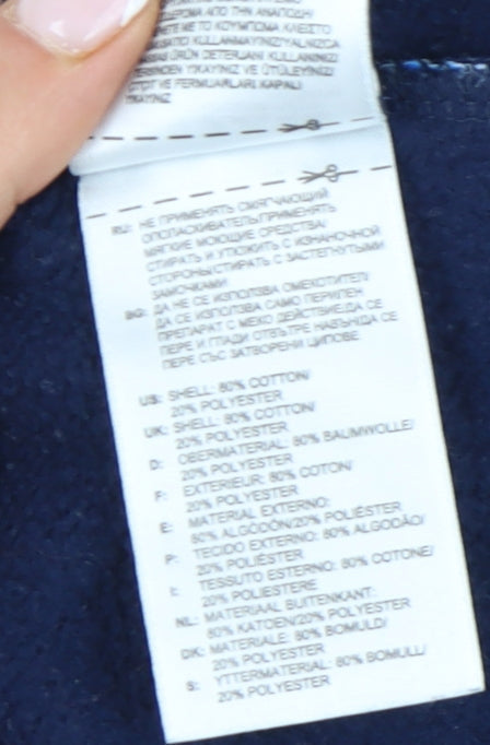 Adidas Men's Blue Pullover Hoodie in Size S