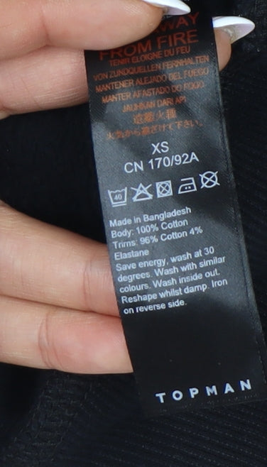 Topman Men's Black Tokyo XS Pullover Hoodie