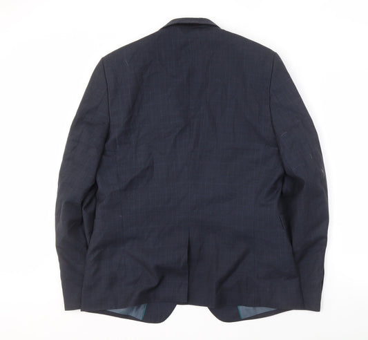 Mens UK Size 42 Burton Menswear London Regular Blue Suit Jacket