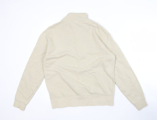 Mens UK Size S Zara Beige Pullover Sweatshirt