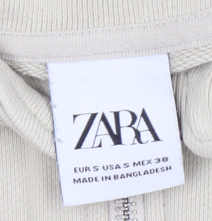 Mens UK Size S Zara Beige Pullover Sweatshirt
