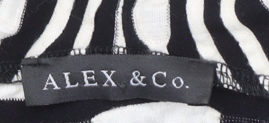 Womens UK Size L Alex & Co. Black Basic Blouse