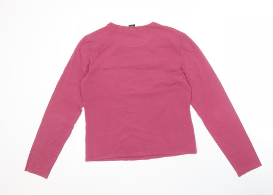 GAP Women's Pink Long Sleeve T-Shirt, Size M, Basic Style