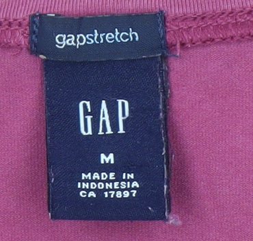 GAP Women's Pink Long Sleeve T-Shirt, Size M, Basic Style
