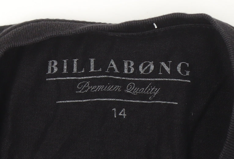 Unisex Adults UK Size 14 Billabong Black Basic T-Shirt