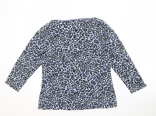 Marks and Spencer Women's Blue Animal Print Top