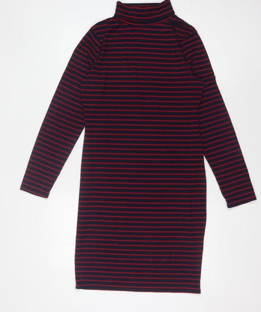 Brave Soul Women's Multicoloured Striped Shift Dress M