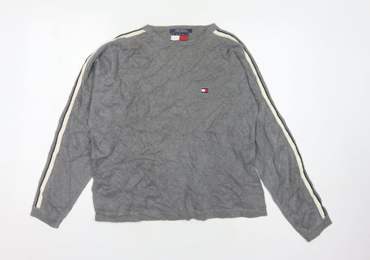 Tommy Hilfiger Men's Grey Jumper M Logo Casual