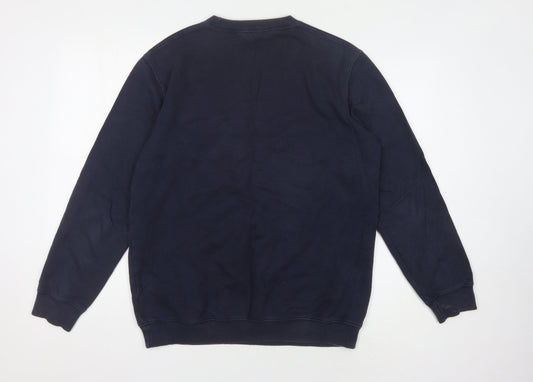 Mens UK Size M Cotton Traders Blue Pullover Sweatshirt