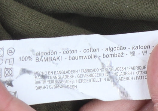 Pull&Bear Women’s Green T-Shirt Dress, Size 8, Cotton Casual