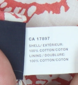 GAP Women's Red Paisley A-Line Skirt Size 10 Cotton