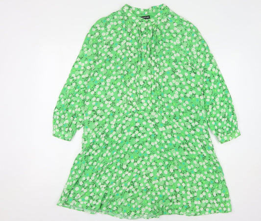 Additional front view of Whistles Green Floral Shift Dress -, size 12