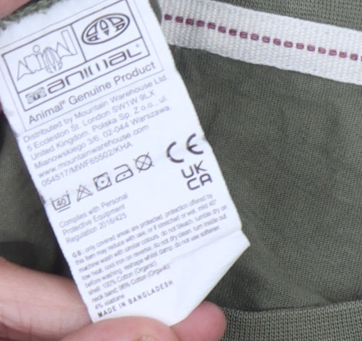 Animal Women's Green Basic Crew Neck T-Shirt Size 8