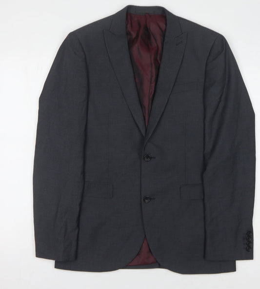 Next Men's Grey Suit Jacket, 38 Long, Formal
