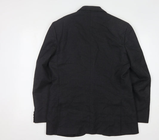 Pin Stripe Men's Grey Blazer Size 40 Regular Fit