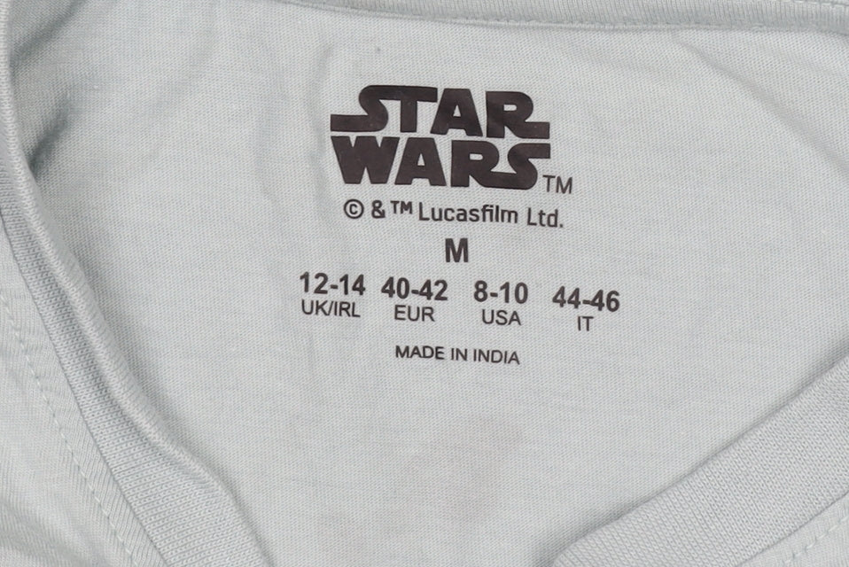 Womens UK Size 12-14 Star Wars Blue T-Shirt
