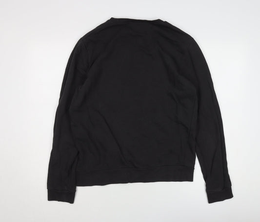 Mens UK Size M ASOS Black Pullover Sweatshirt