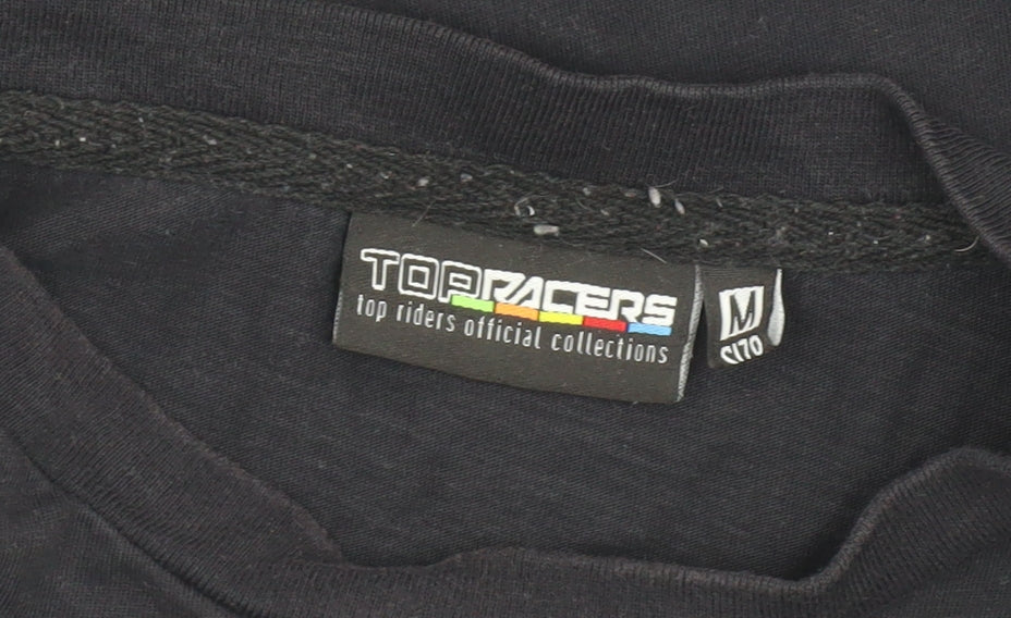 Top Racers Men's Black Logo T-Shirt M