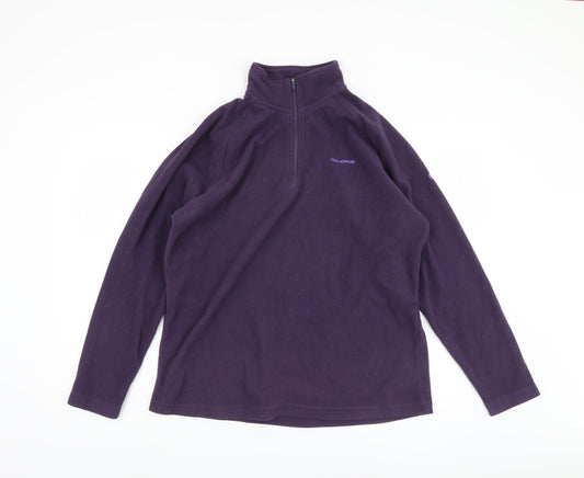 Additional front view of Craghoppers unisex purple pullover fleece sweatshirt, size 8