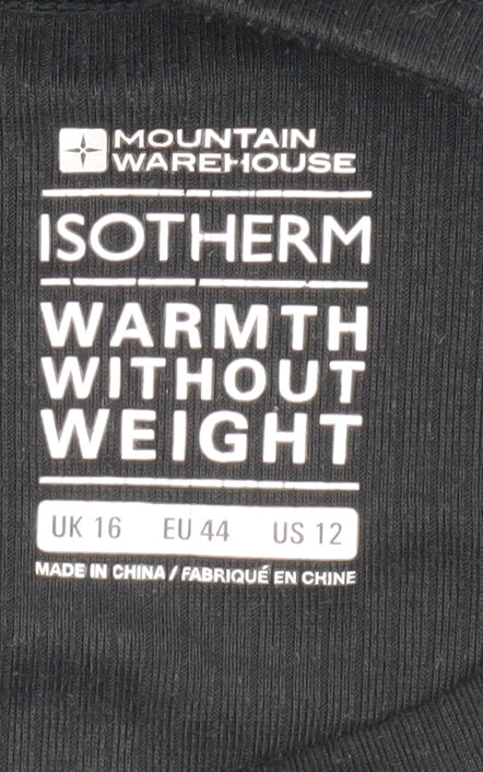 Mountain Warehouse Women's Black Long Sleeve Top - Size 16