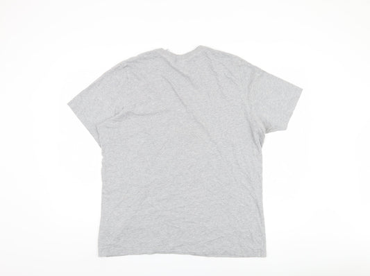 Adidas Men's Grey Cotton T-Shirt Size L