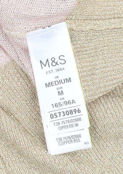 Womens UK Size M Marks and Spencer Beige Pullover Jumper